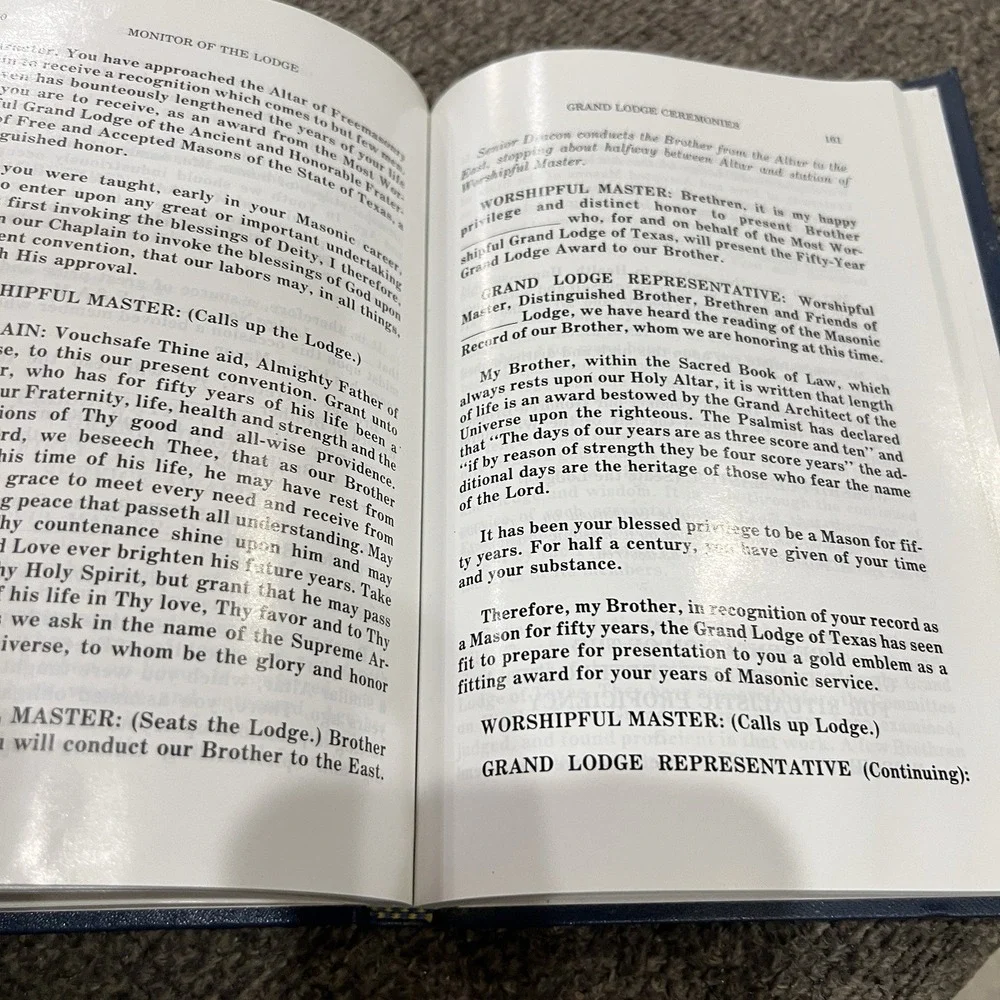 Monitor of the Lodge Grand Lodge of Texas AF & AM Masonic Handbook 2008 Revised